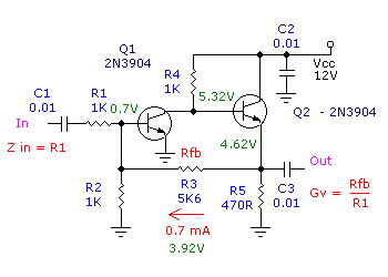 rf buffer amplifier with shunt feedback