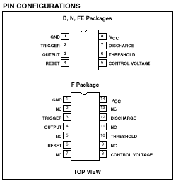 555 timer pin configurations