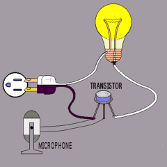 Transistor-mic & light
