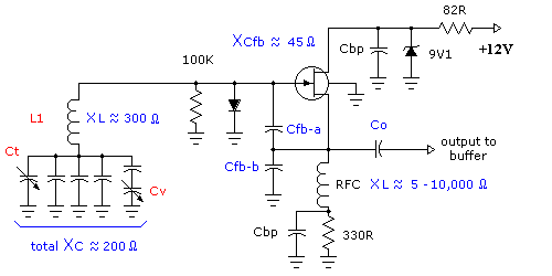 schematic of a series tuned colpitts or 