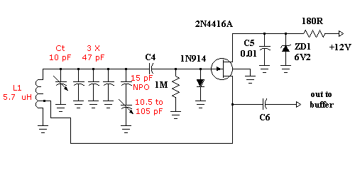 final schematic of a hartley oscillator